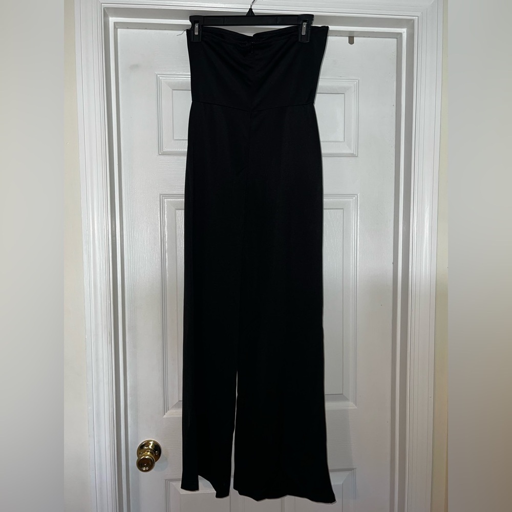 Pink Lily Elegant Black Strapless Jumpsuit - Picture 3 of 4